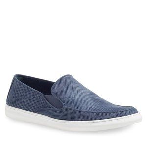 1901 Quality Manufacturing Co NEW Men's VENICE Perforated Suede Slip-On BLUE 12